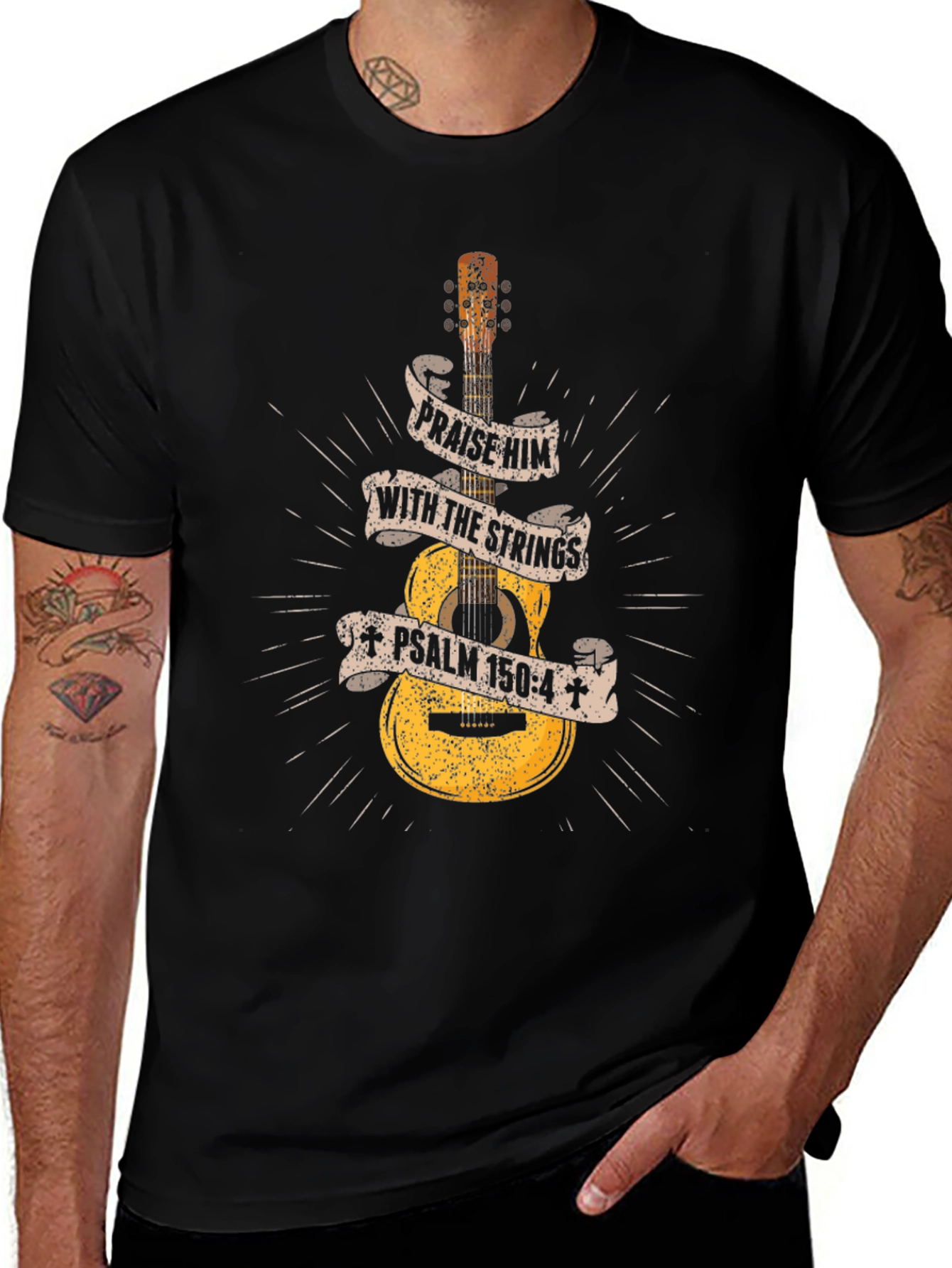 Praise Him Guitar T-Shirt