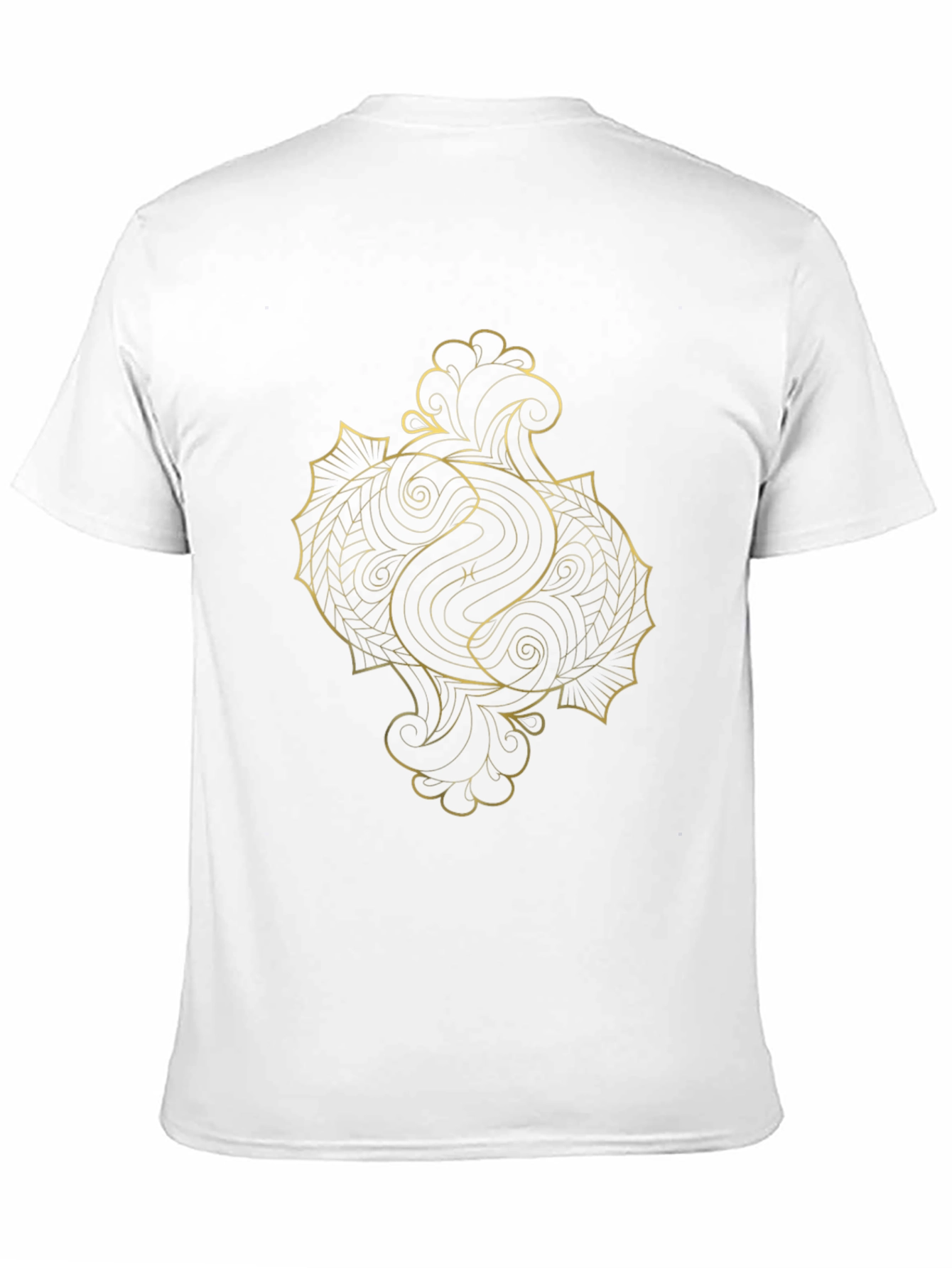 Golden Pisces Graphic Tee - Black Cotton Comfort