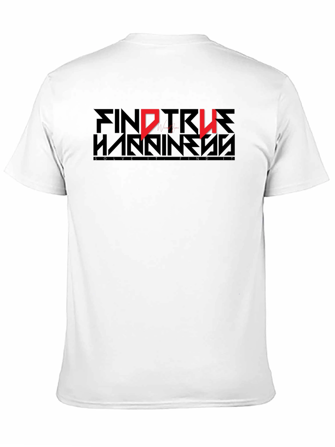 Find True Happiness Graphic Black T-Shirt