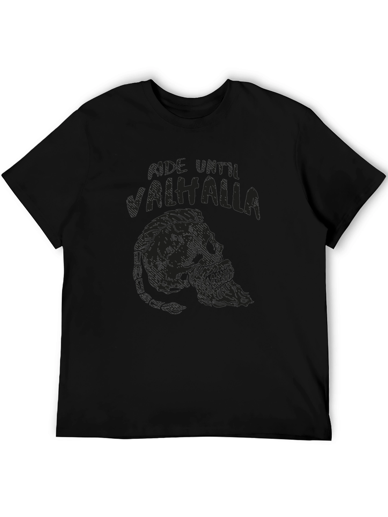 Ride Until Valhalla Black T-Shirt