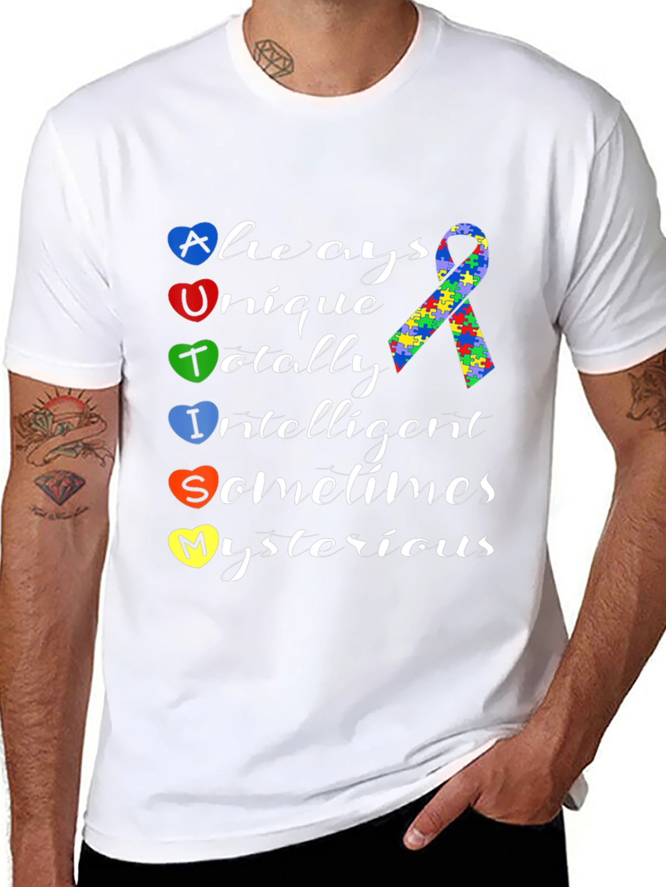 Autism Awareness Heart T-Shirt - Always Unique