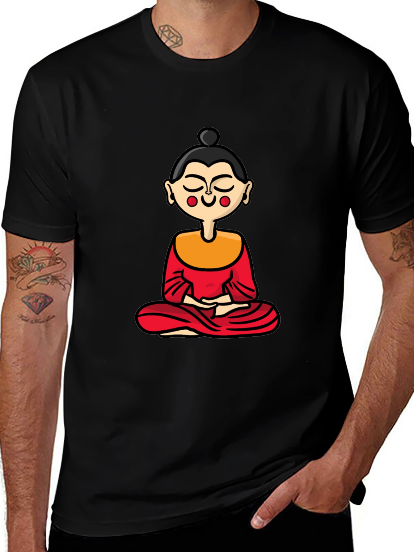 Buddha Cartoon Graphic T-Shirt
