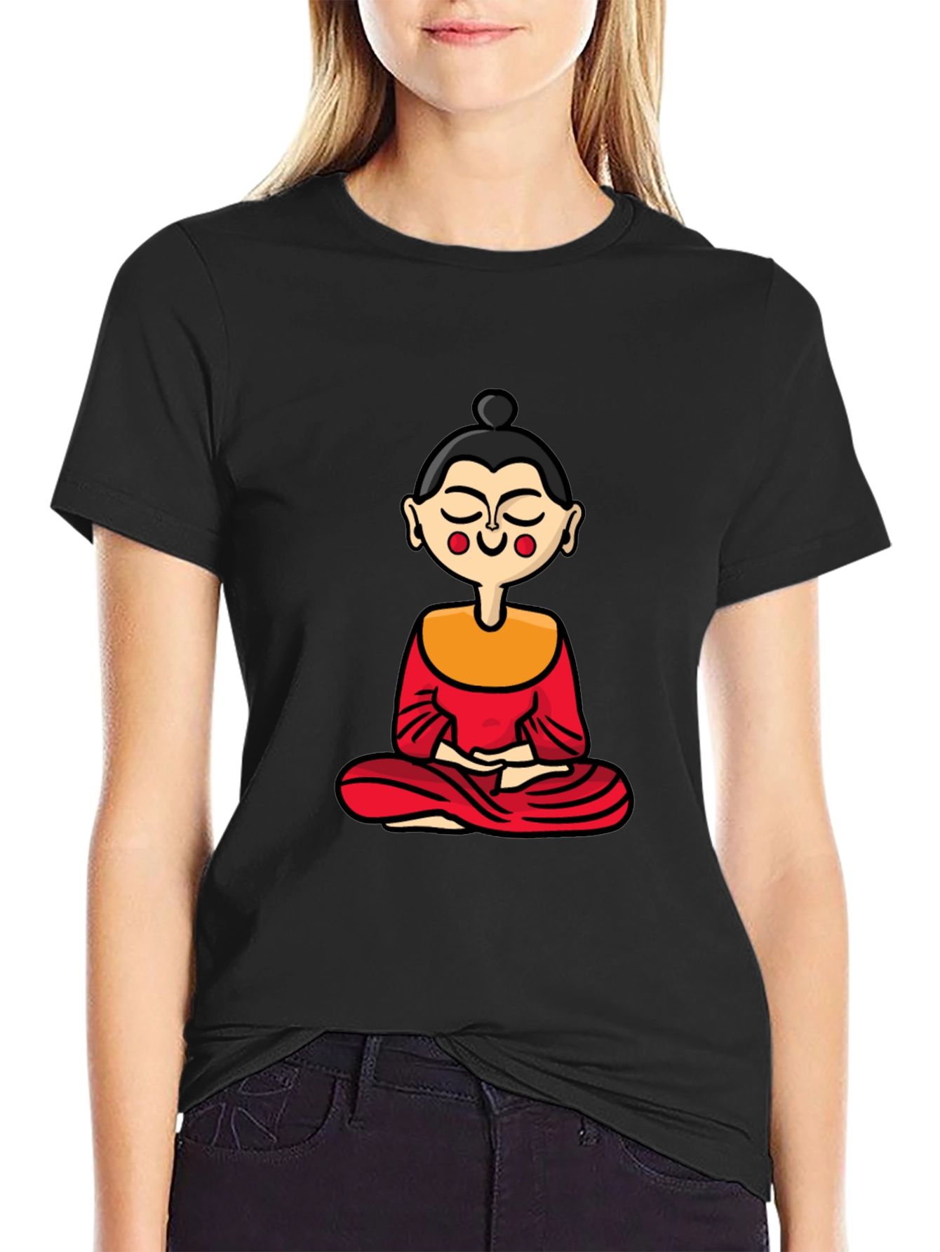 Buddha Cartoon Graphic T-Shirt
