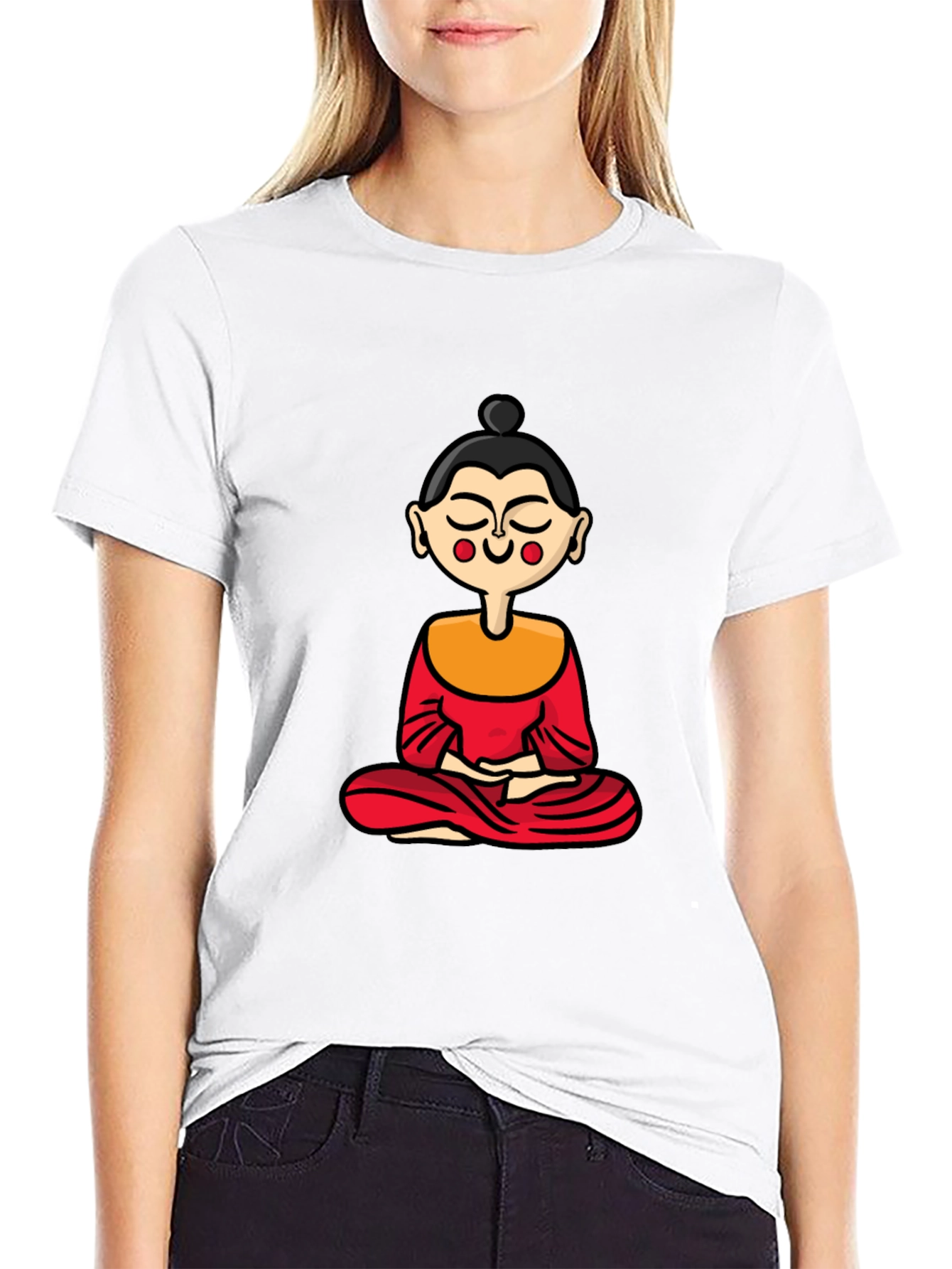 Buddha Cartoon Graphic T-Shirt