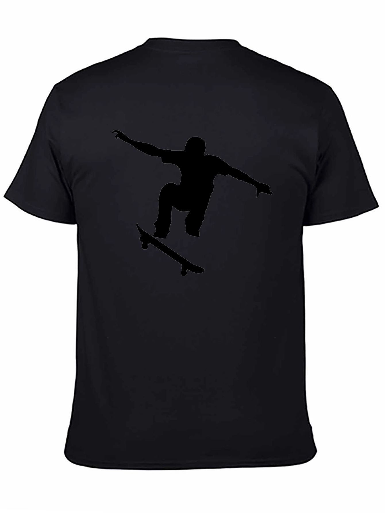 Skateboarder Graphic Black T-Shirt