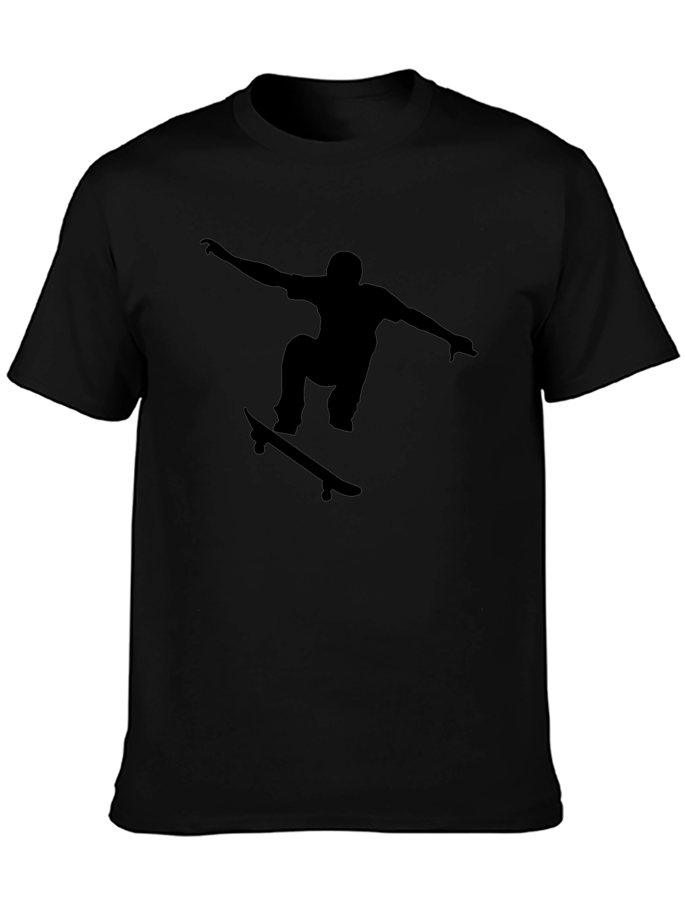 Skateboarder Graphic Black T-Shirt