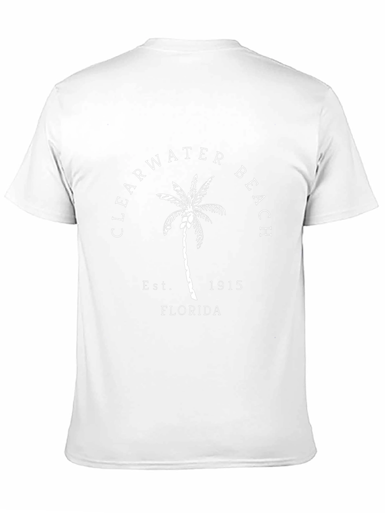 Clearwater Beach Est. 1915 Palm Tree Black T-Shirt