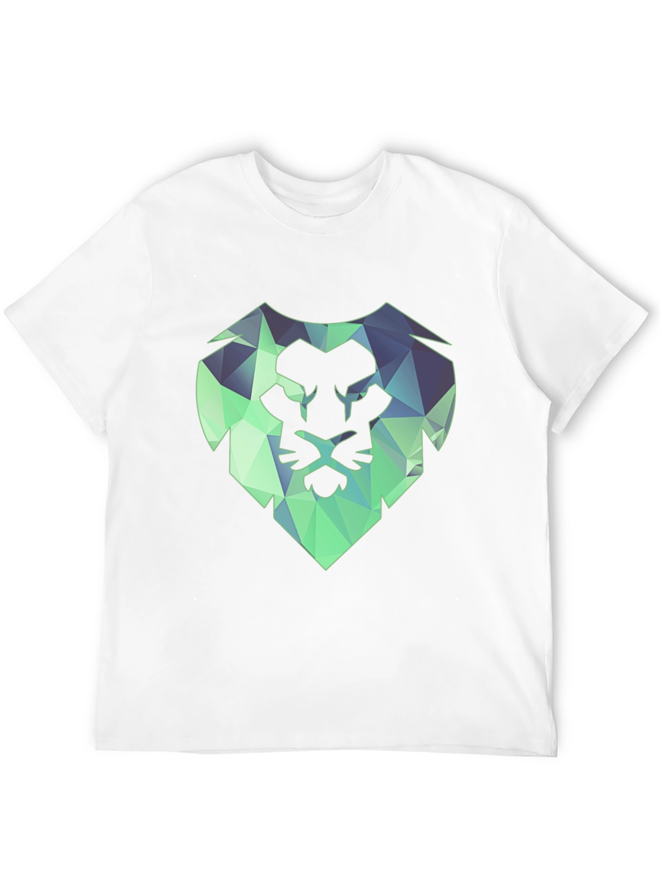 Geometric Lion Tee - Modern Black T-Shirt