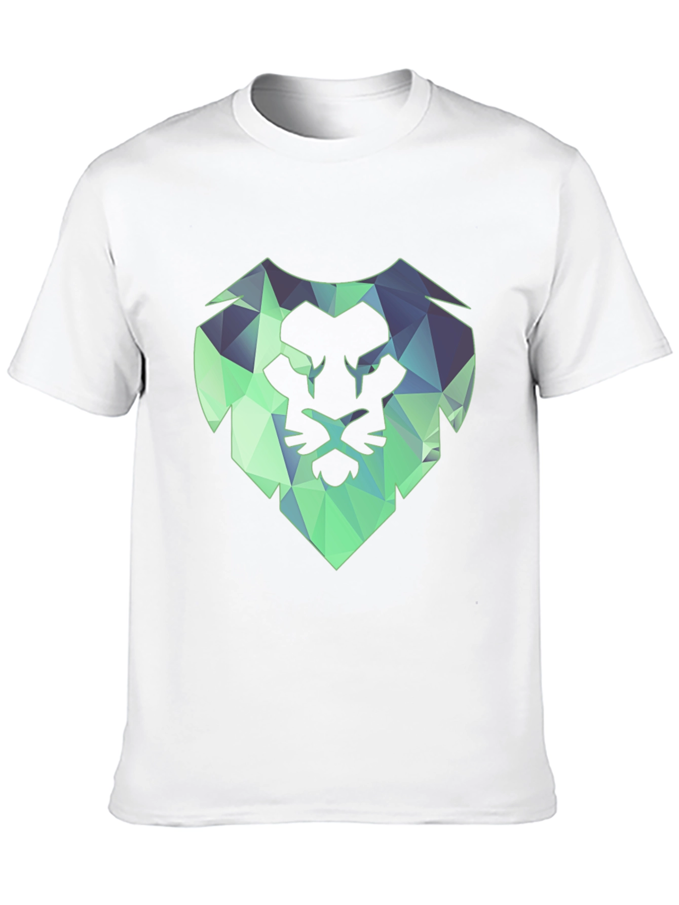 Geometric Lion Tee - Modern Black T-Shirt