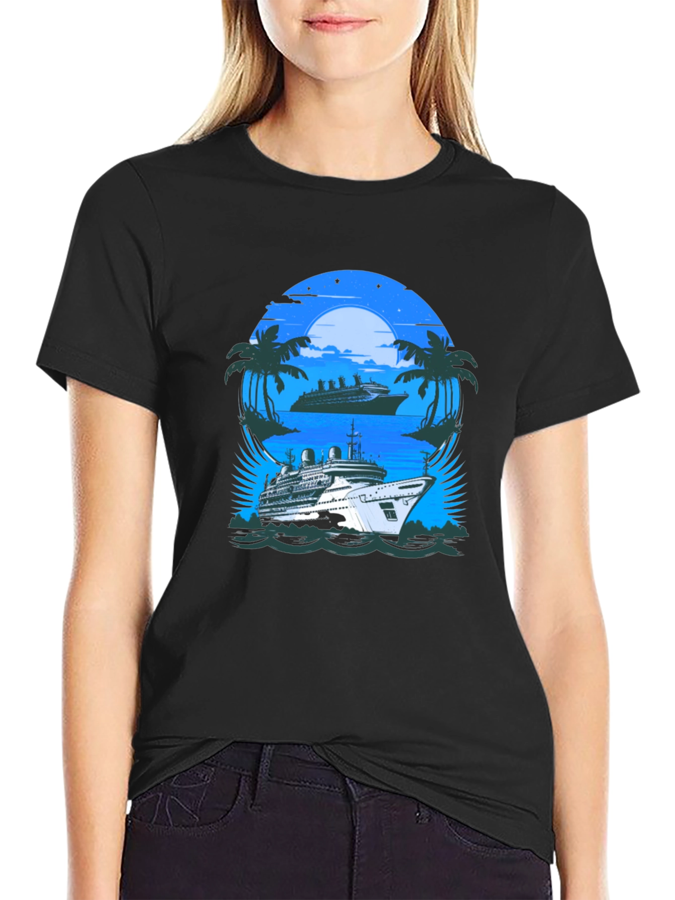 Cruise Ship Graphic Tee - Vacation Vibes