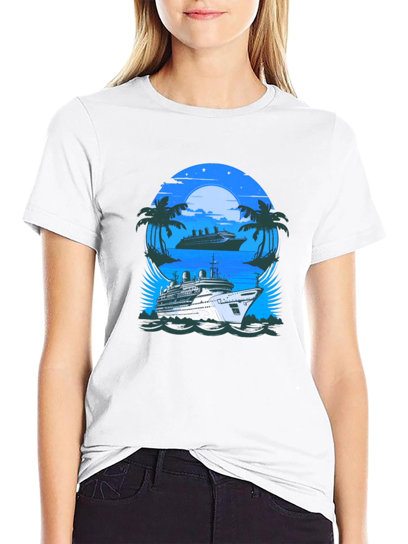 Cruise Ship Graphic Tee - Vacation Vibes