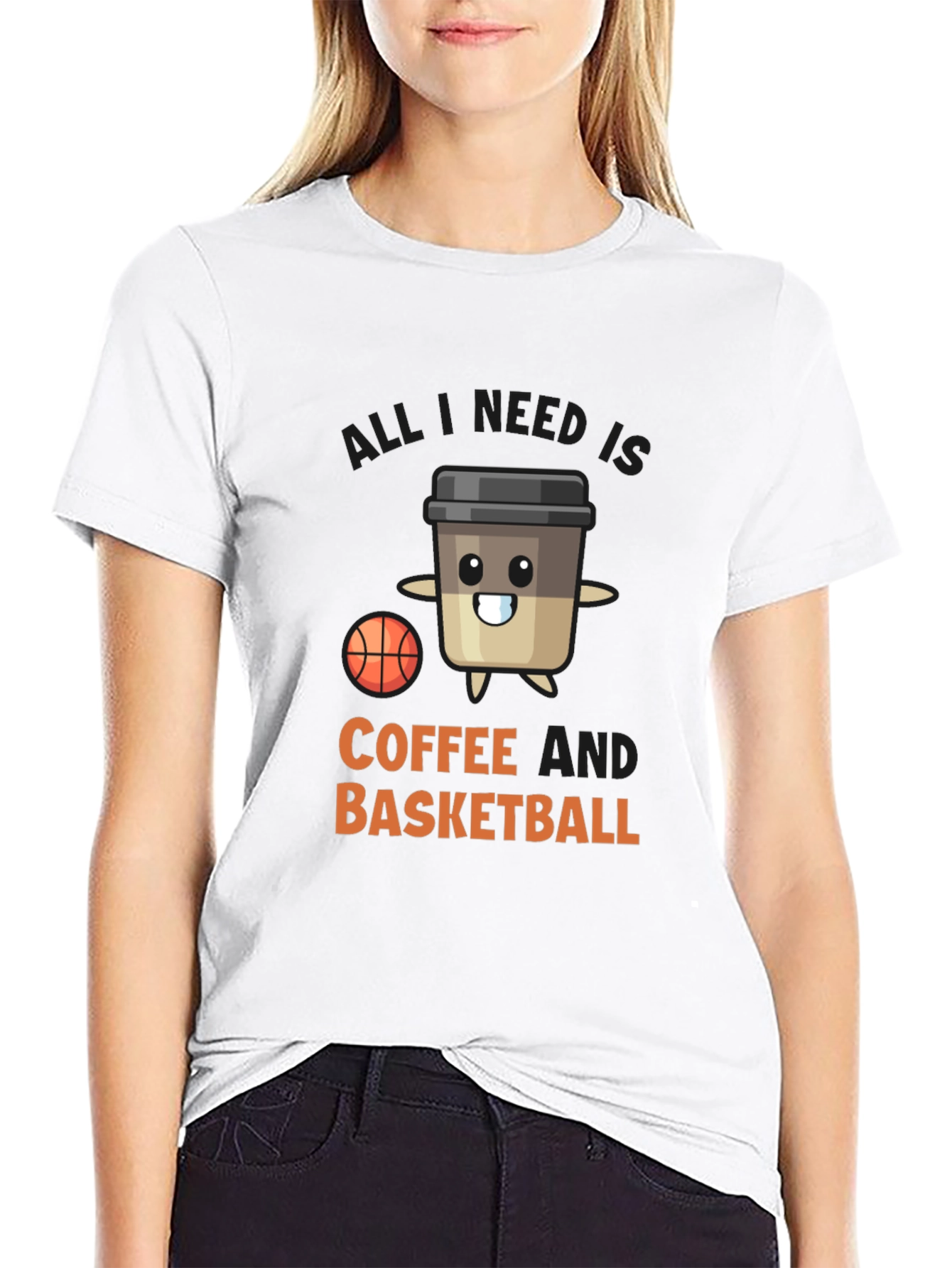Coffee & Basketball Graphic Tee
