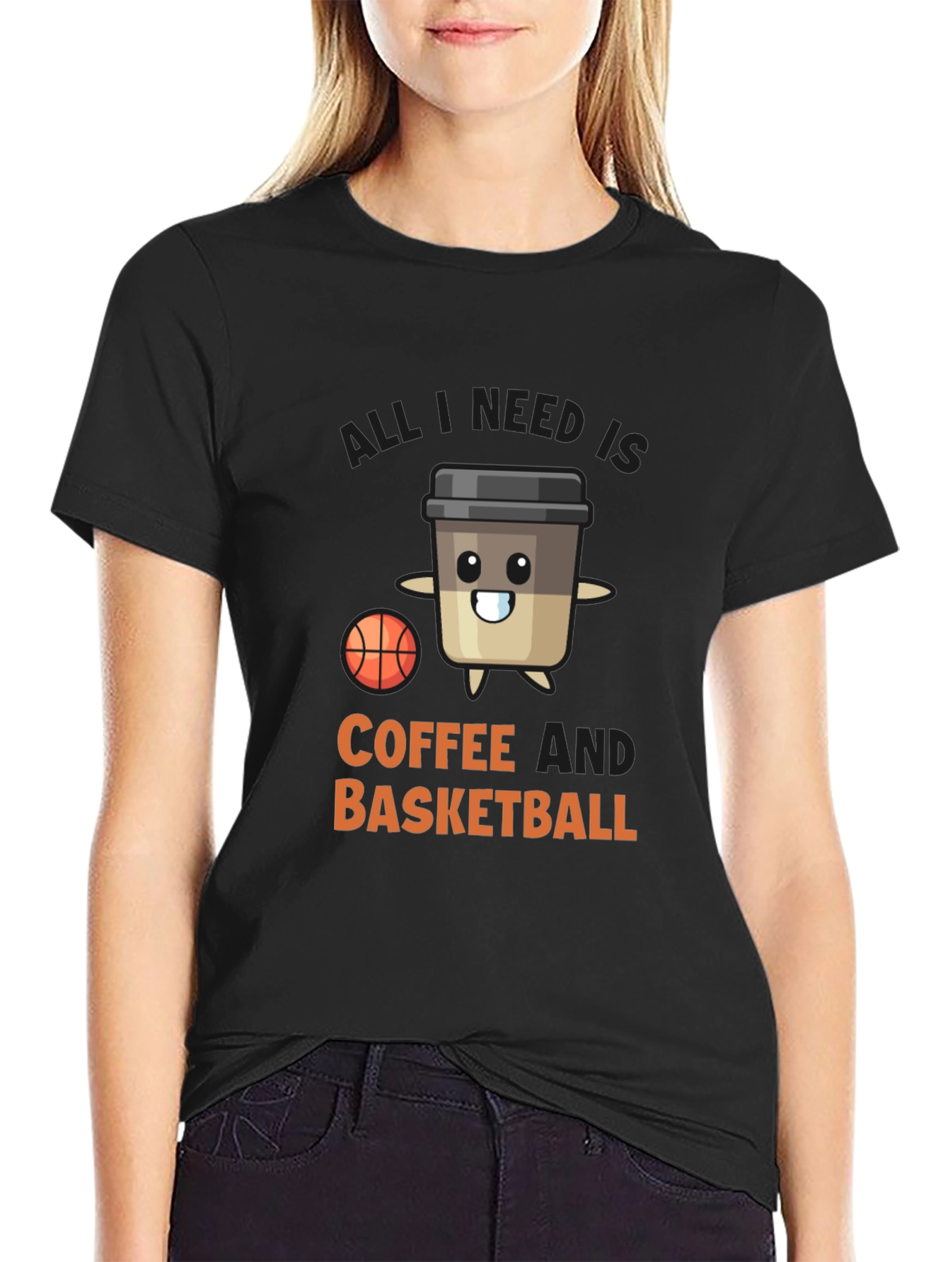 Coffee & Basketball Graphic Tee