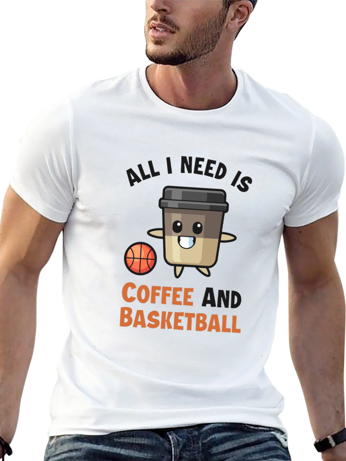 Coffee & Basketball Graphic Tee