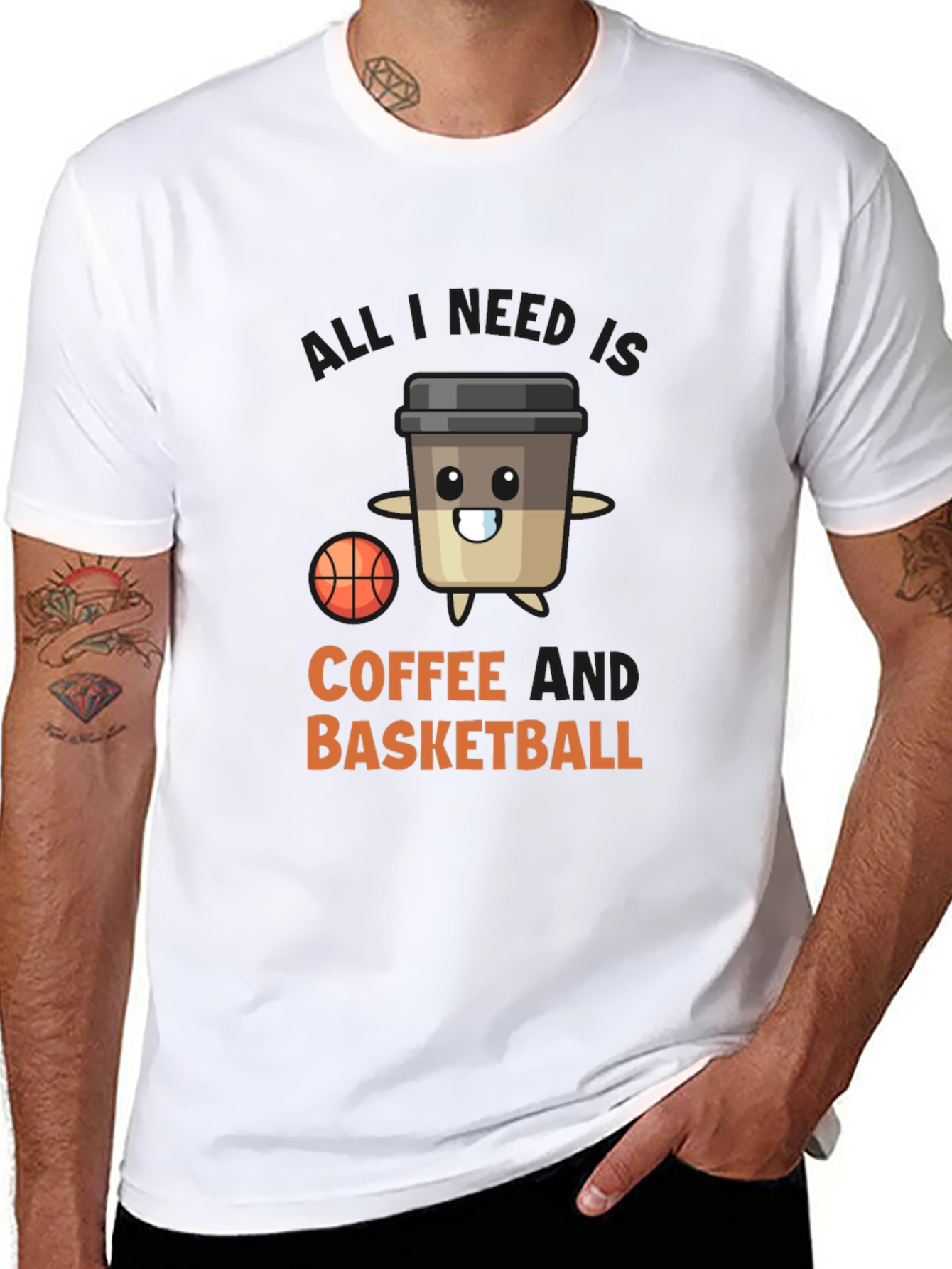 Coffee & Basketball Graphic Tee