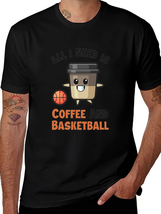 Coffee & Basketball Graphic Tee
