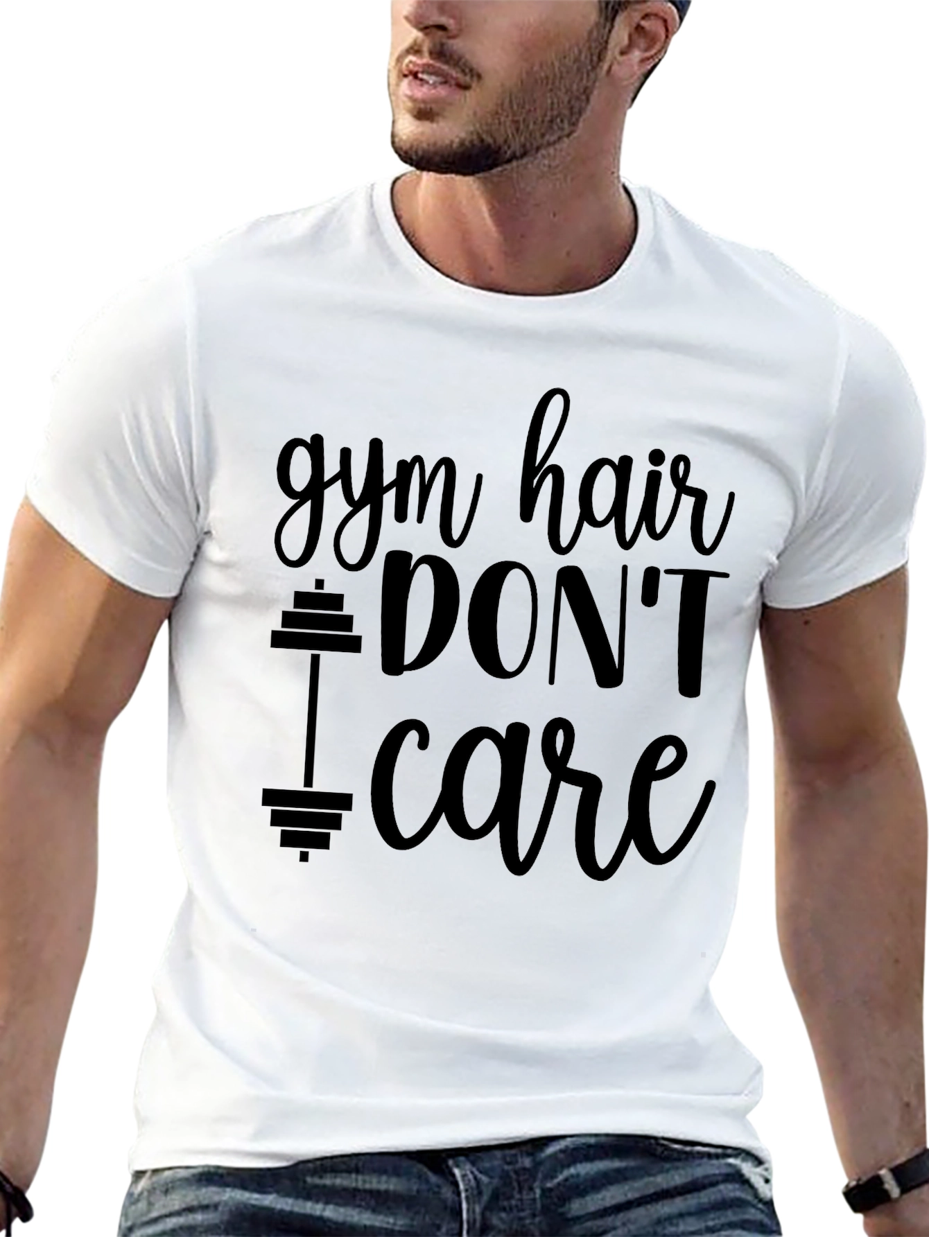 Gym Hair Dont Care Black T-Shirt