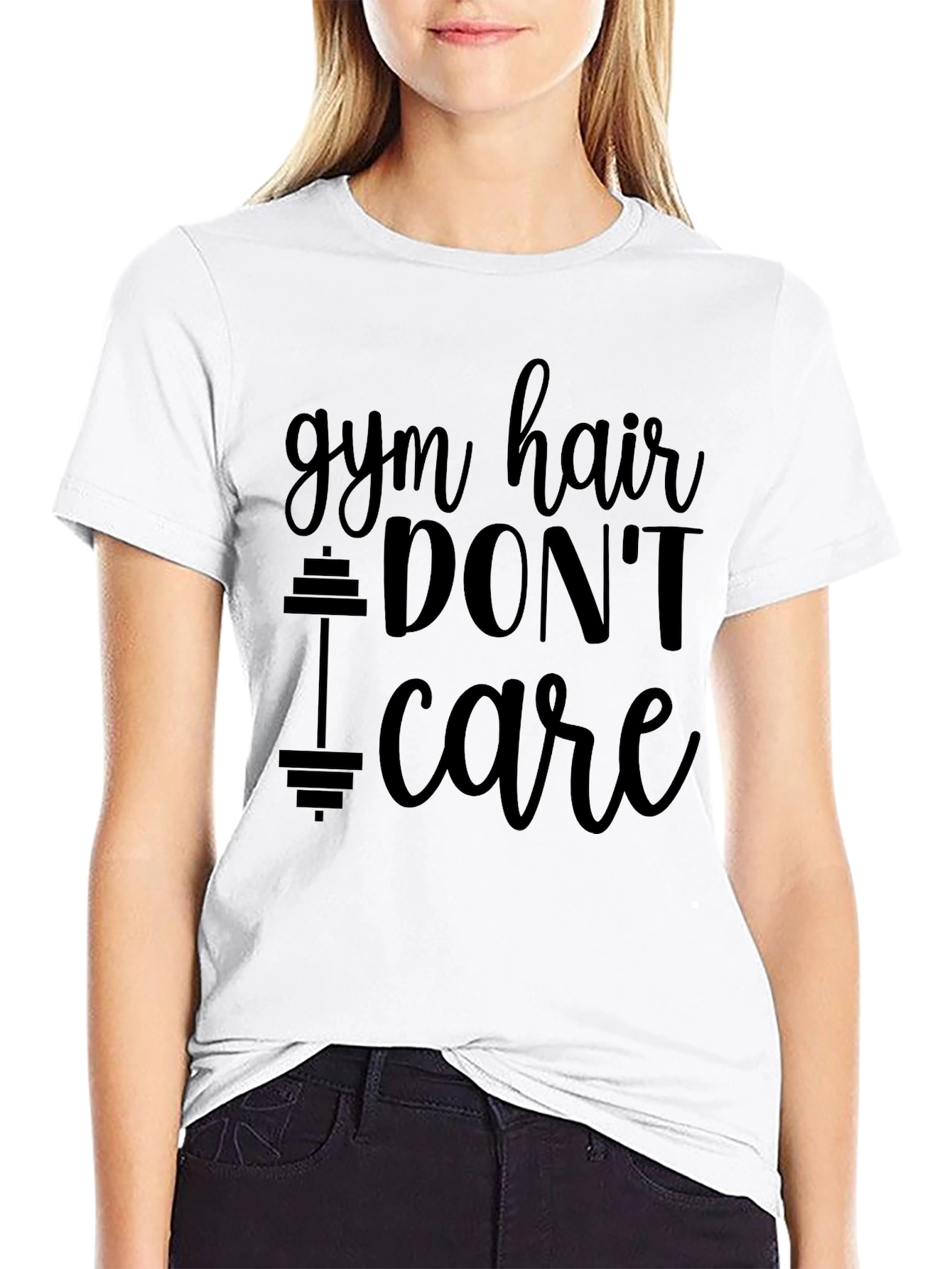 Gym Hair Dont Care Black T-Shirt