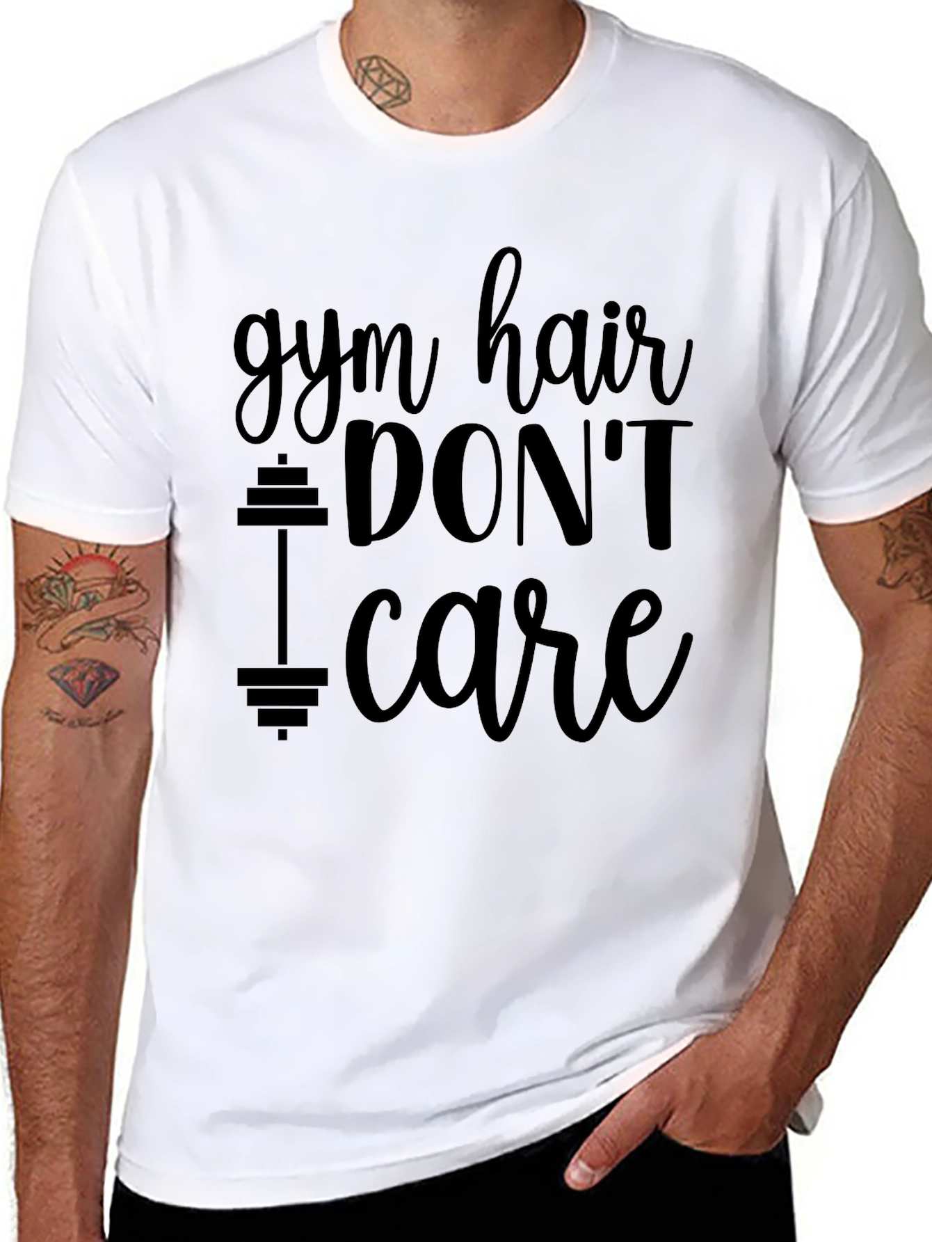 Gym Hair Dont Care Black T-Shirt