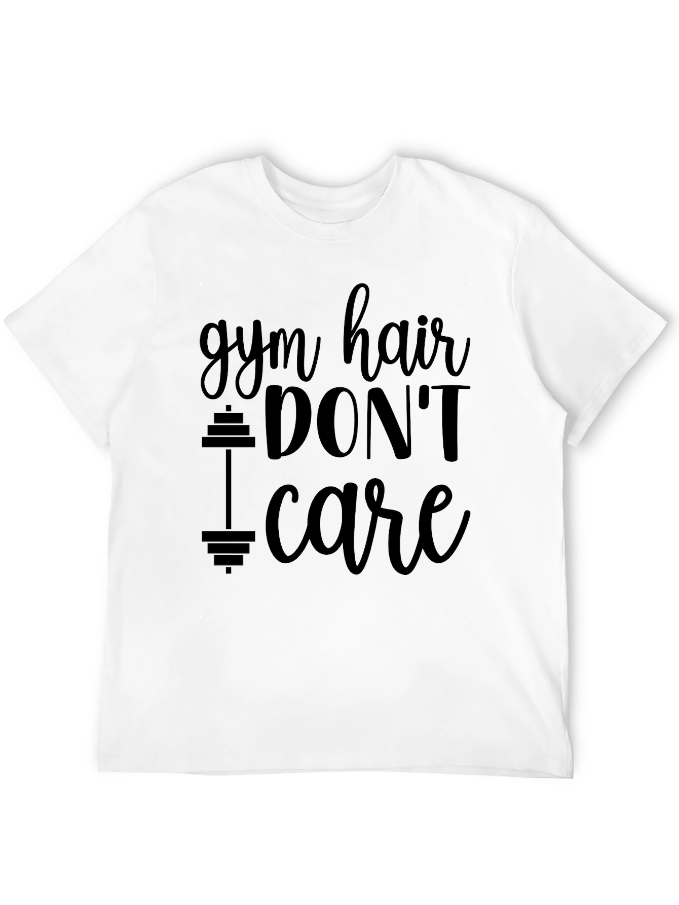 Gym Hair Dont Care Black T-Shirt