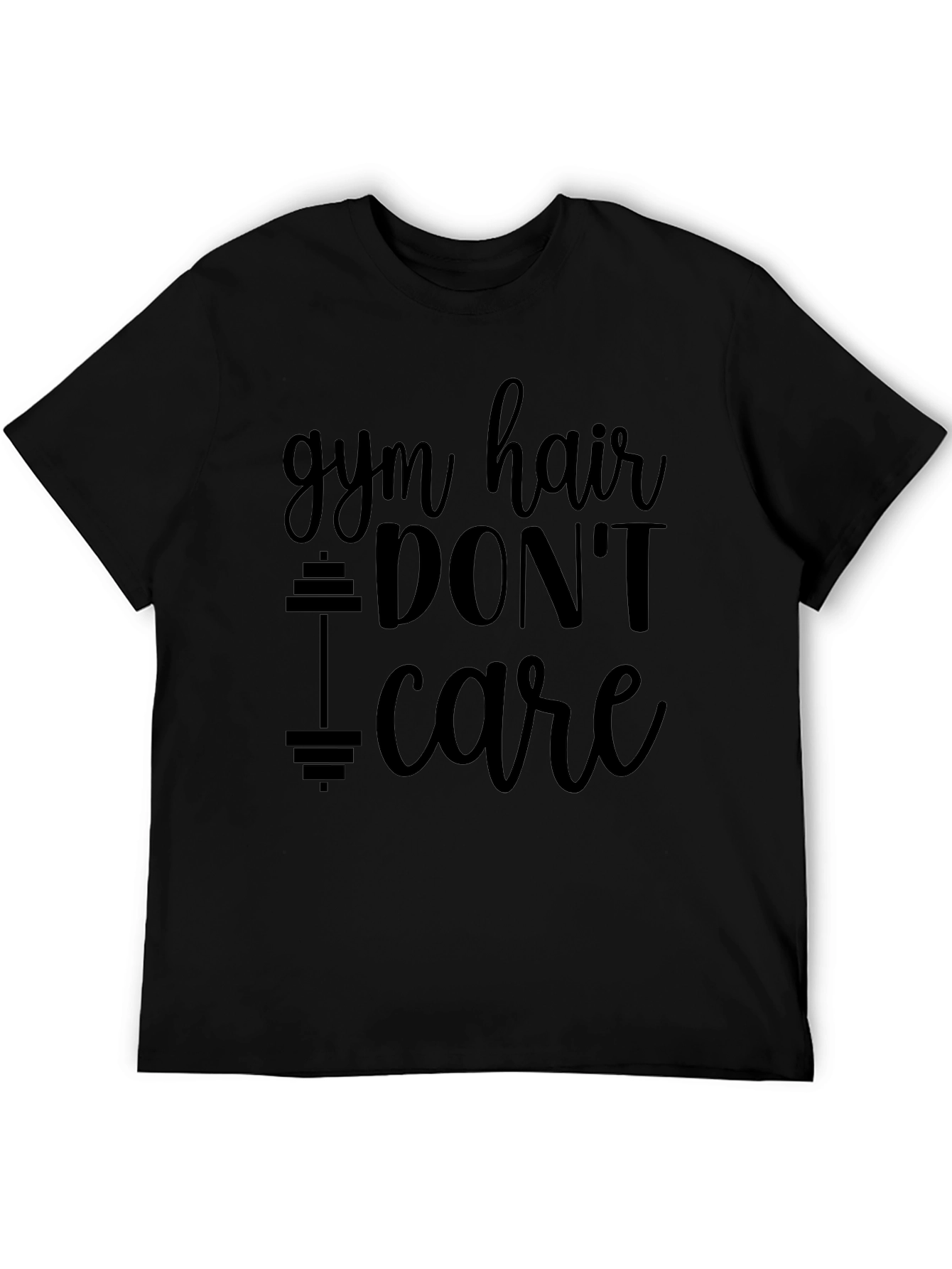 Gym Hair Dont Care Black T-Shirt