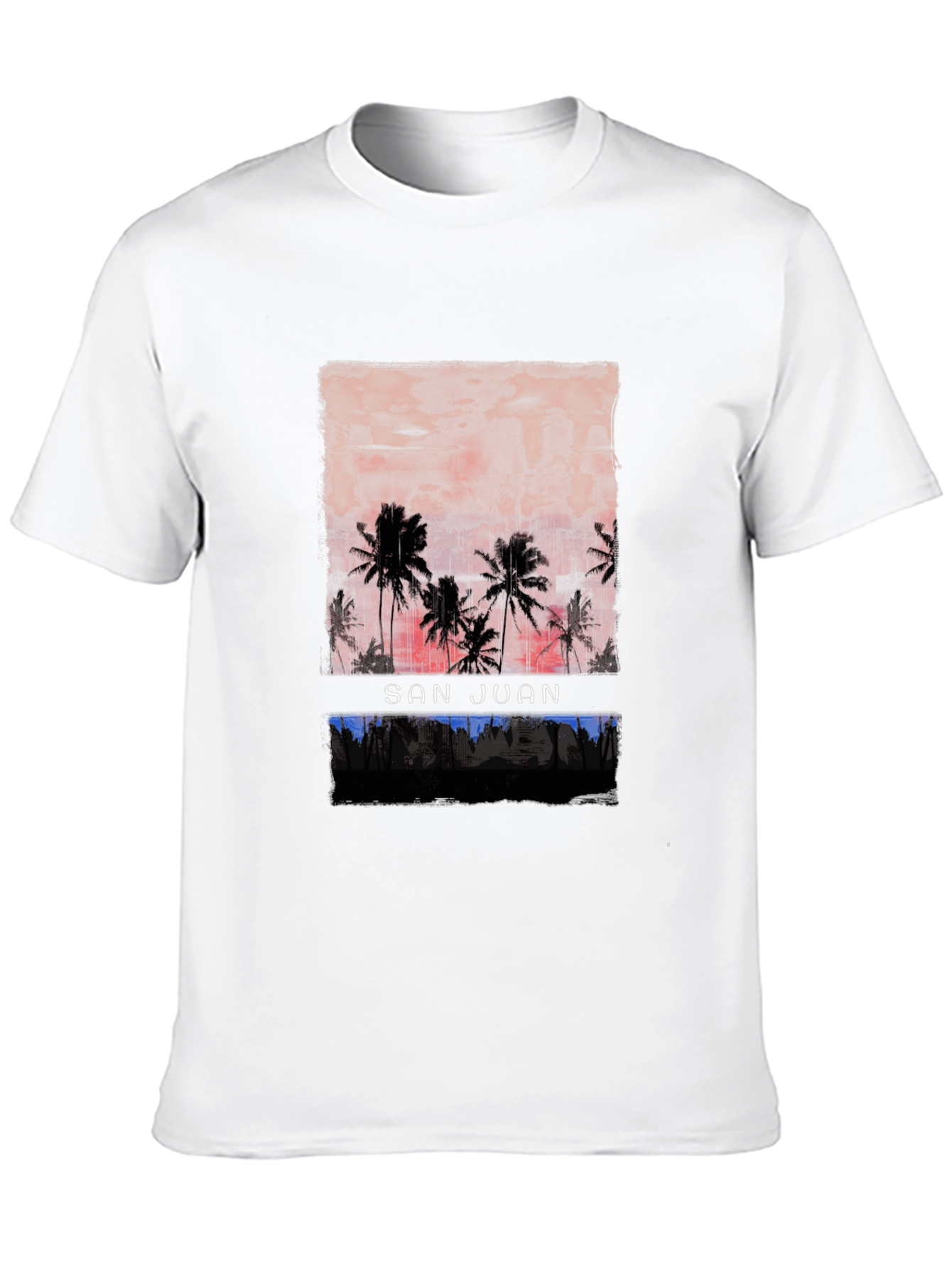 San Juan Palms Graphic Tee - Tropical Island Style