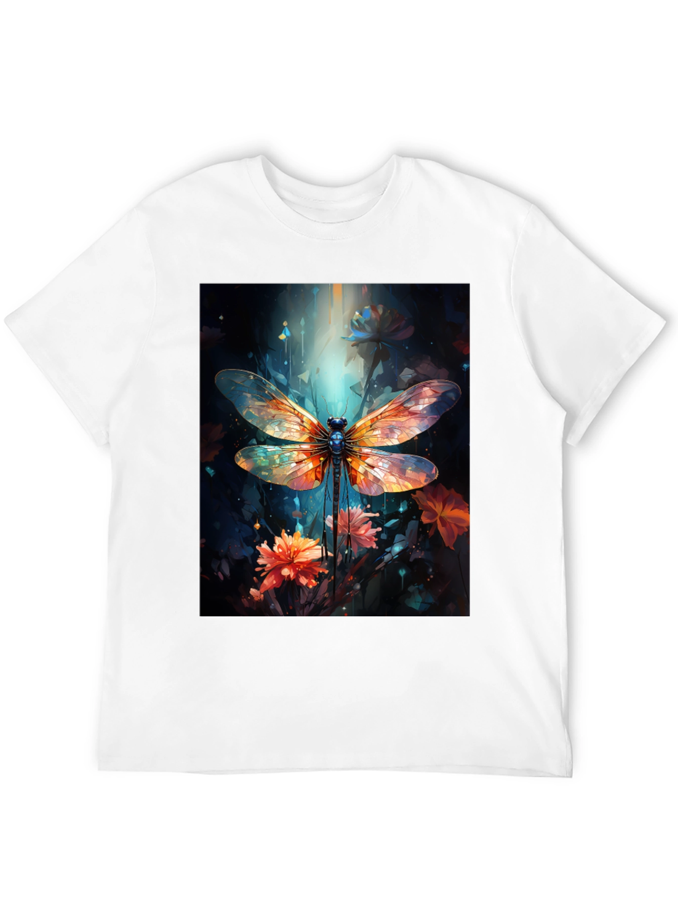 Dragonfly Art Graphic Tee - Black