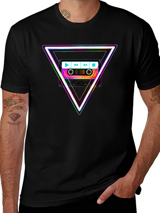 Retro Cassette Triangle Graphic Tee