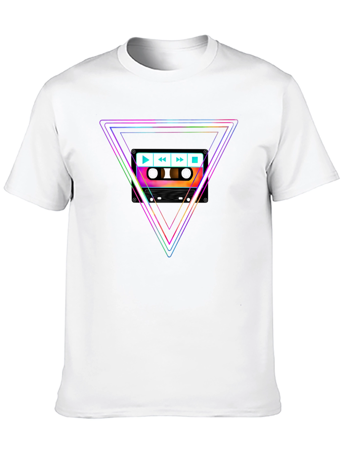 Retro Cassette Triangle Graphic Tee