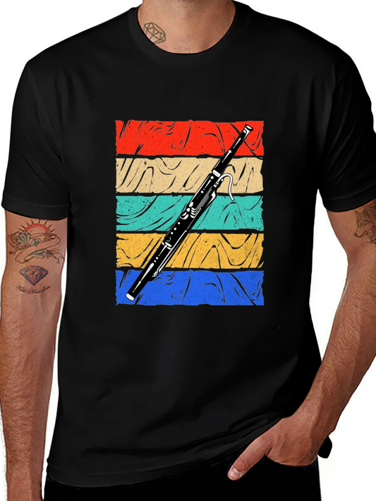 Bassoon Retro Graphic T-Shirt - Musical Instrument Tee