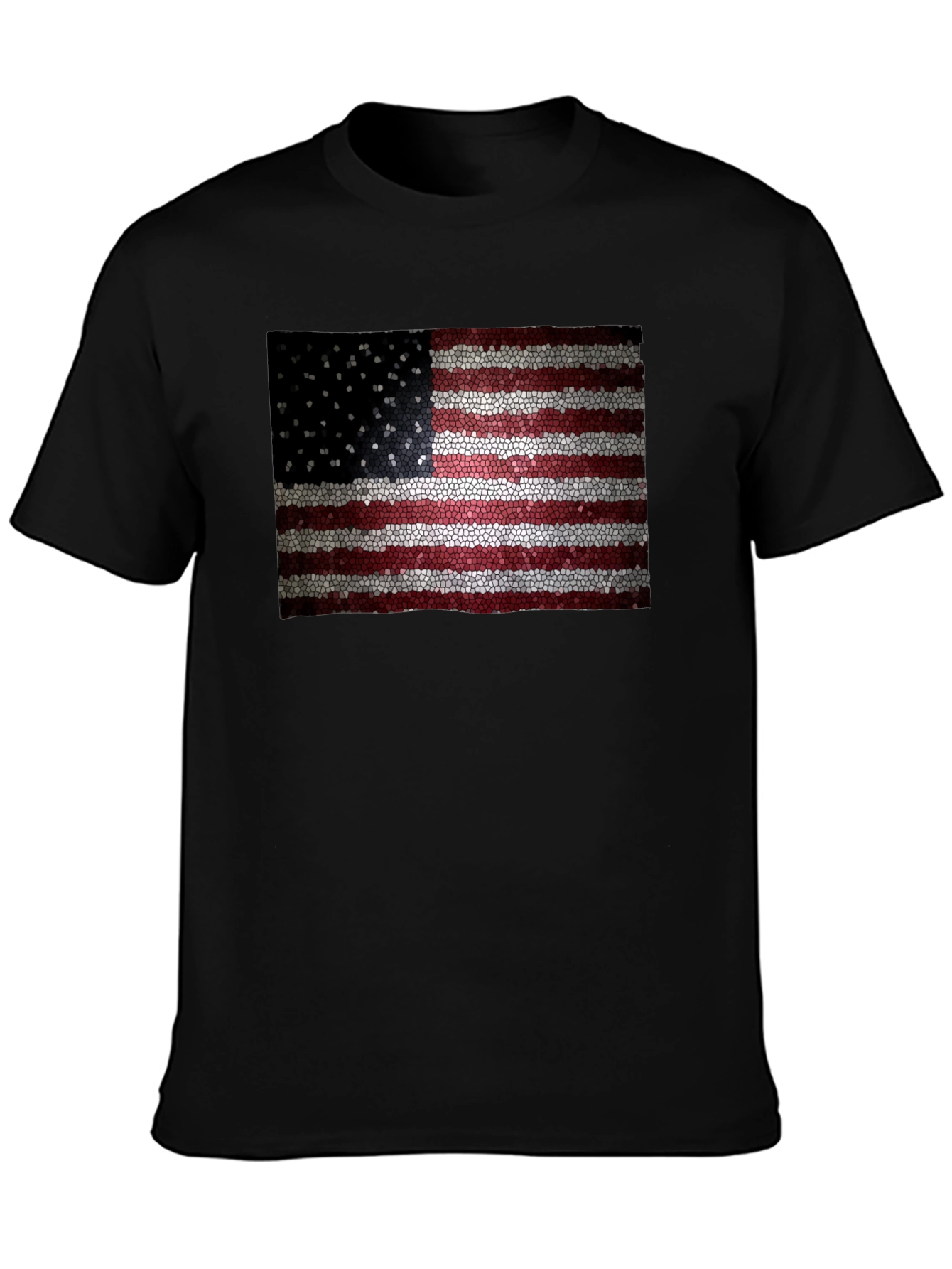 American Flag Mosaic Graphic T-Shirt