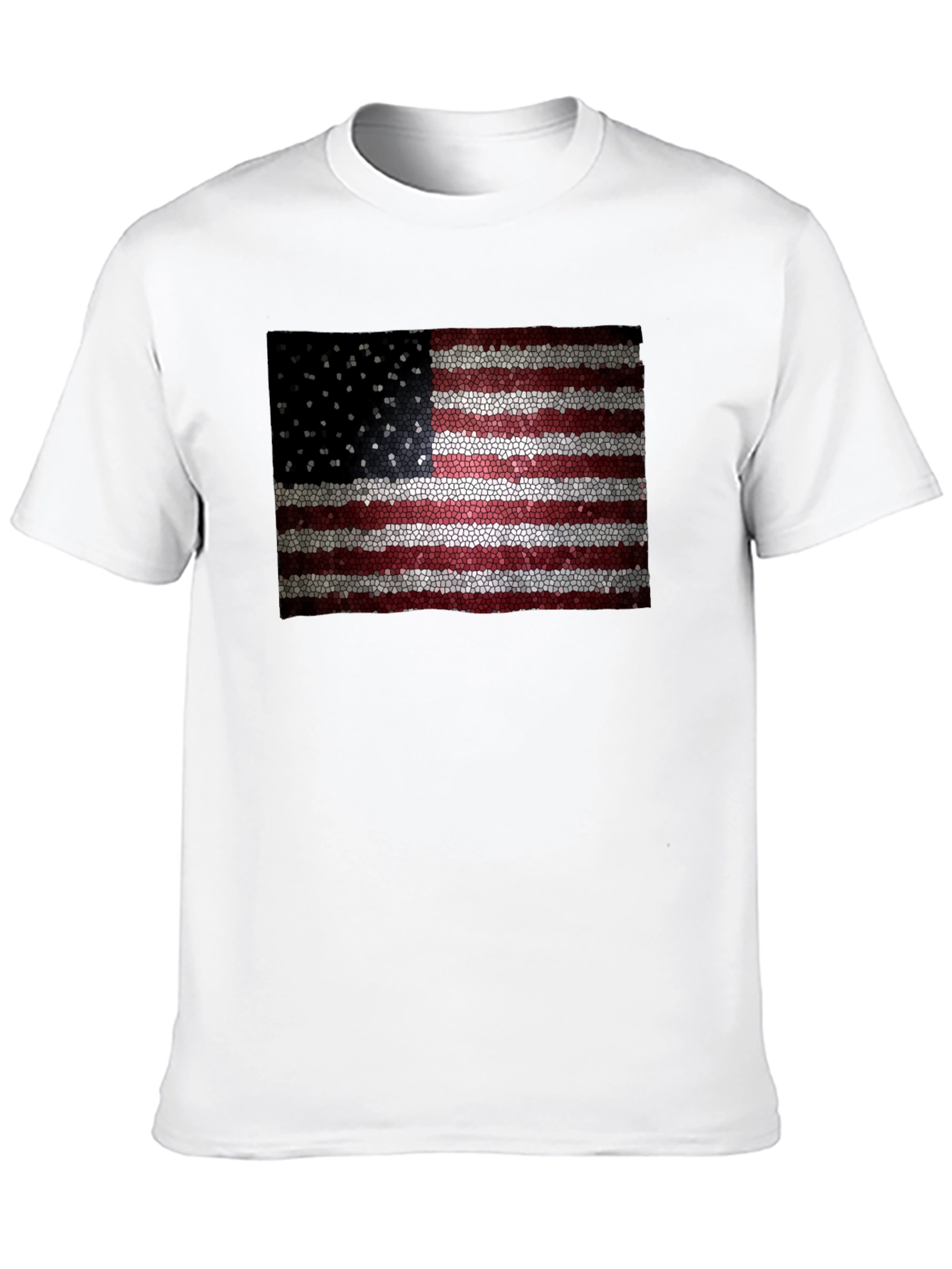 American Flag Mosaic Graphic T-Shirt