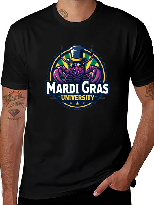 Mardi Gras University T-Shirt - Black