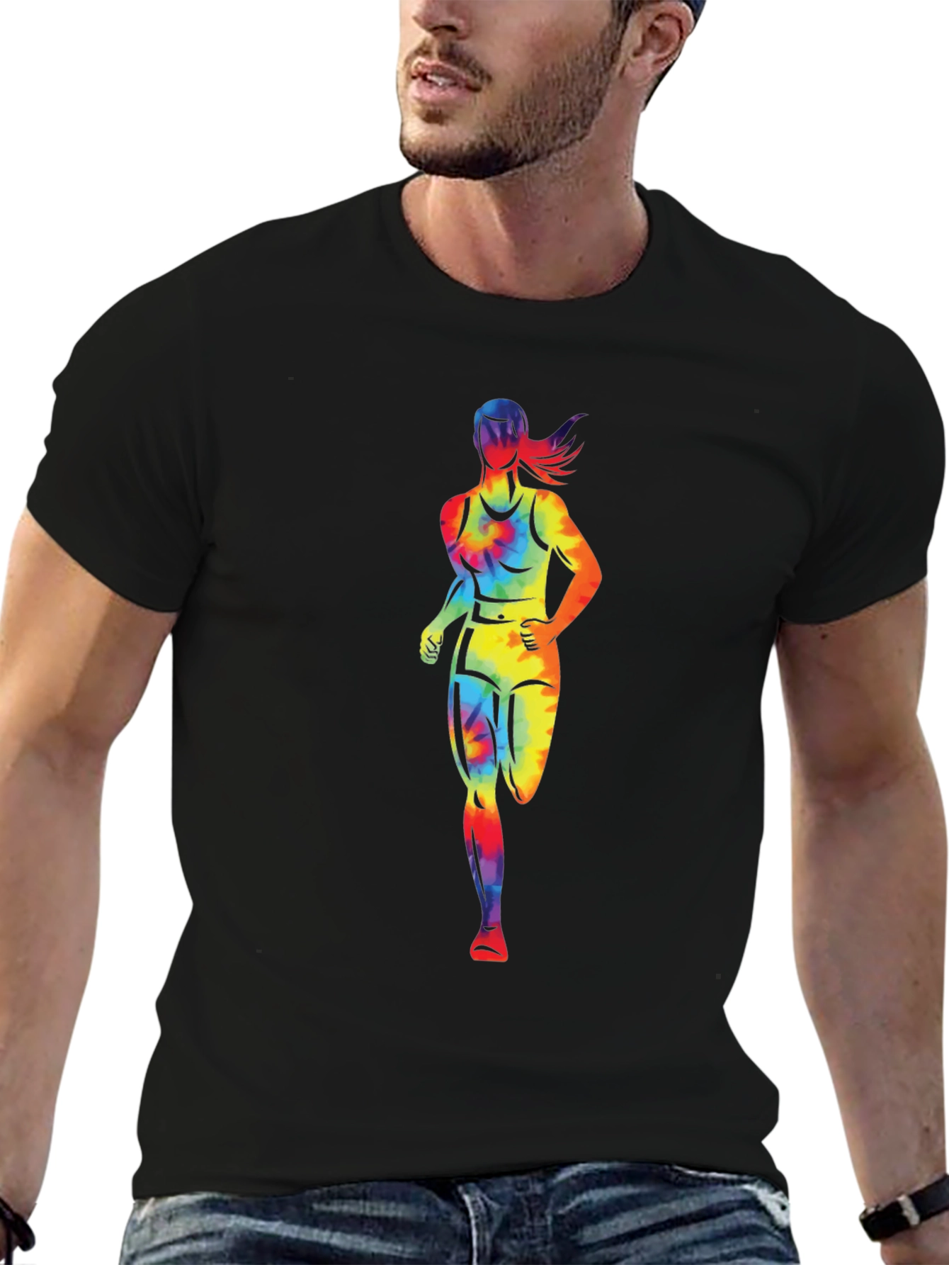 Rainbow Runner Graphic T-Shirt