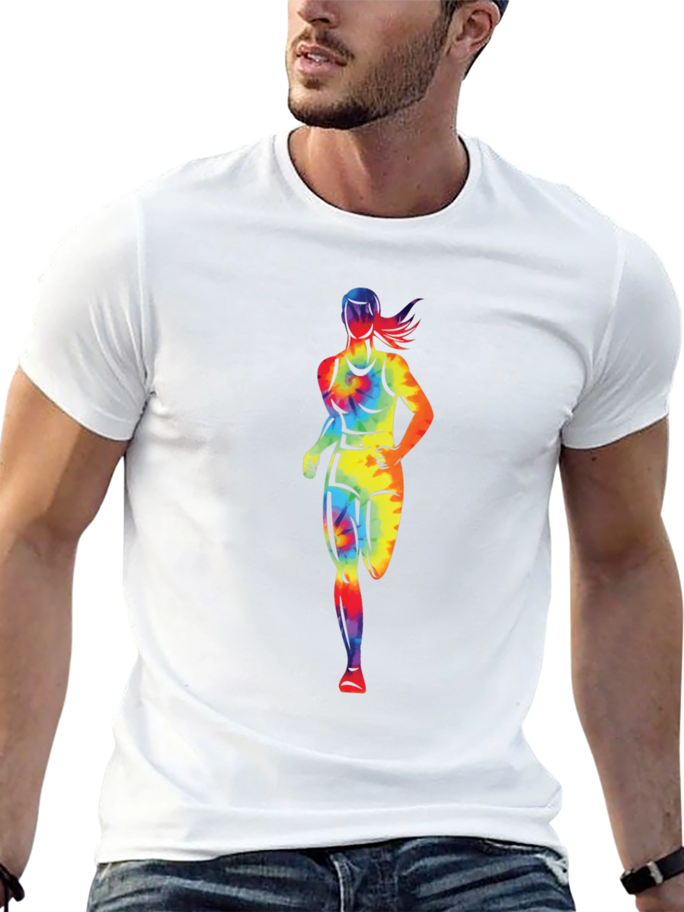 Rainbow Runner Graphic T-Shirt
