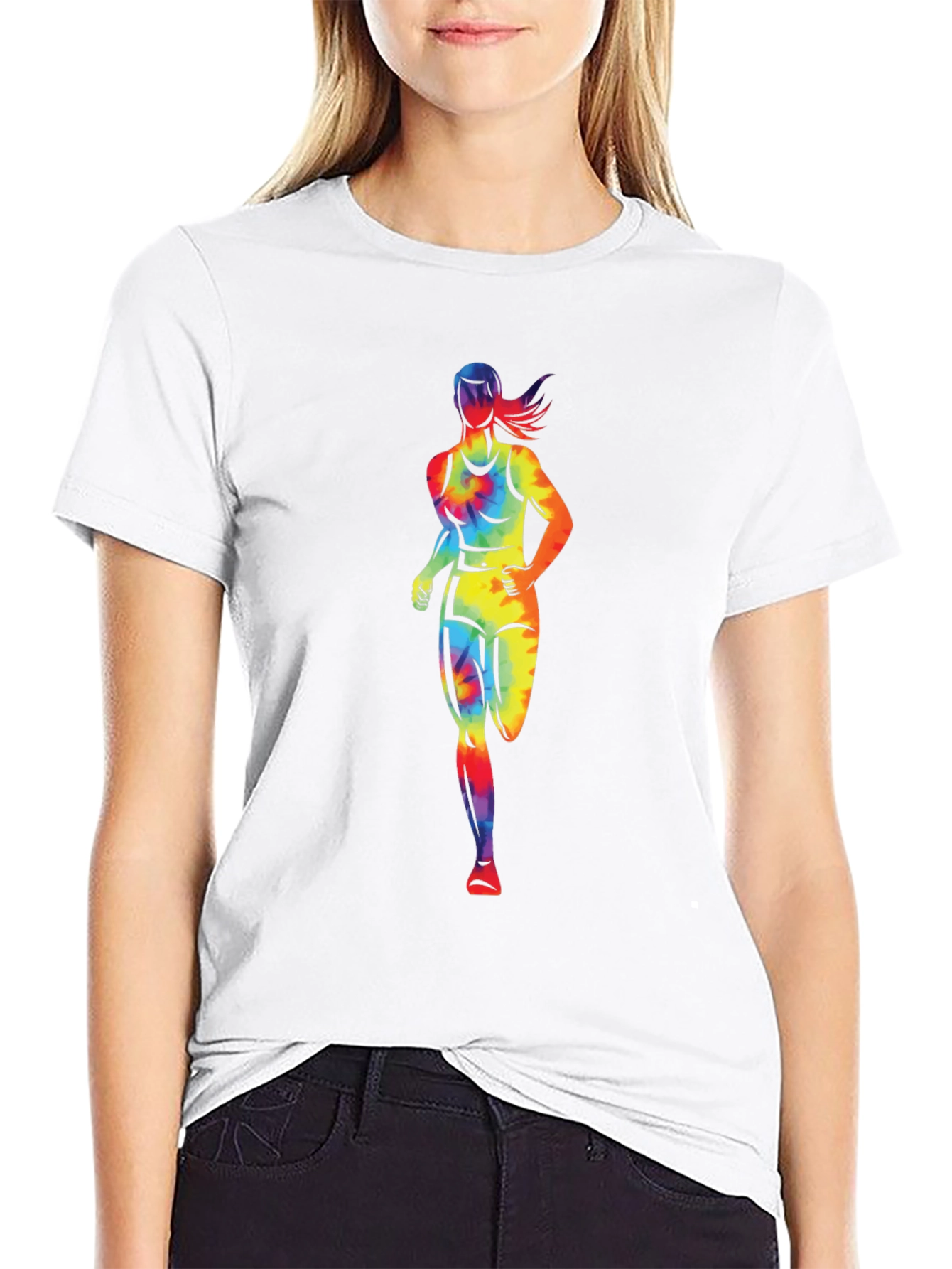 Rainbow Runner Graphic T-Shirt