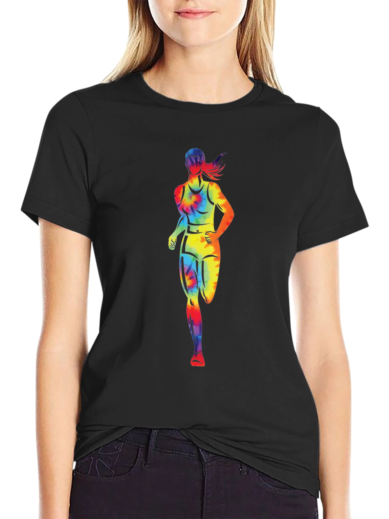 Rainbow Runner Graphic T-Shirt