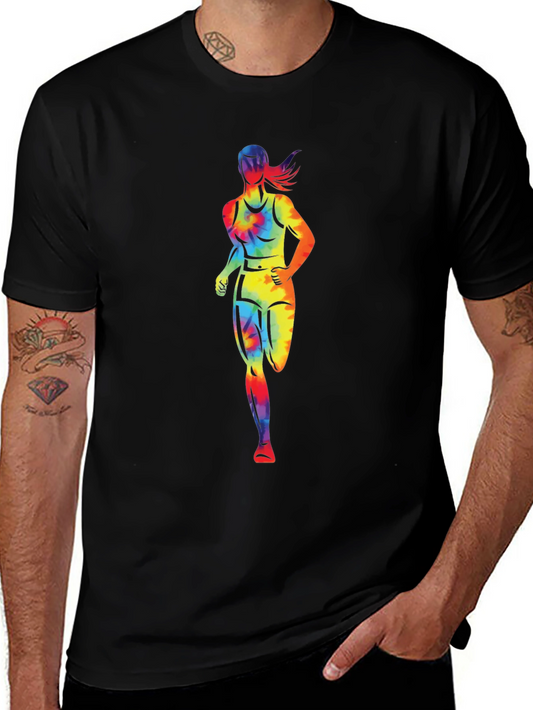 Rainbow Runner Graphic T-Shirt