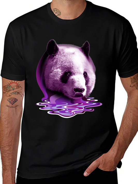 Purple Panda Graphic T-Shirt