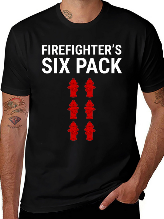 Firefighters Six Pack T-Shirt - Humorous Design